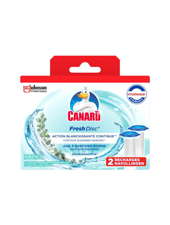 Canard WC Fresh Disc Recharges - Nettoyant Pour Toilette Fraîcheur Marine -  12 Disques Lot de 2 : : Epicerie